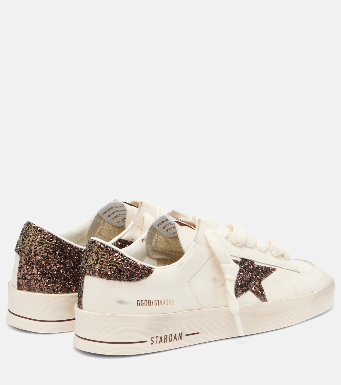 Sneakers Stardan in pelle con glitter | Golden Goose