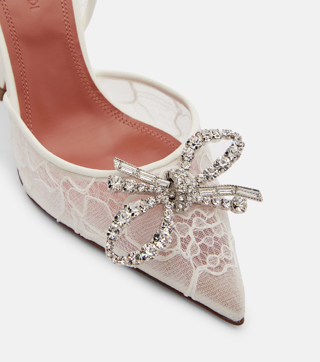 Rosie embellished lace slingback pumps | Amina Muaddi