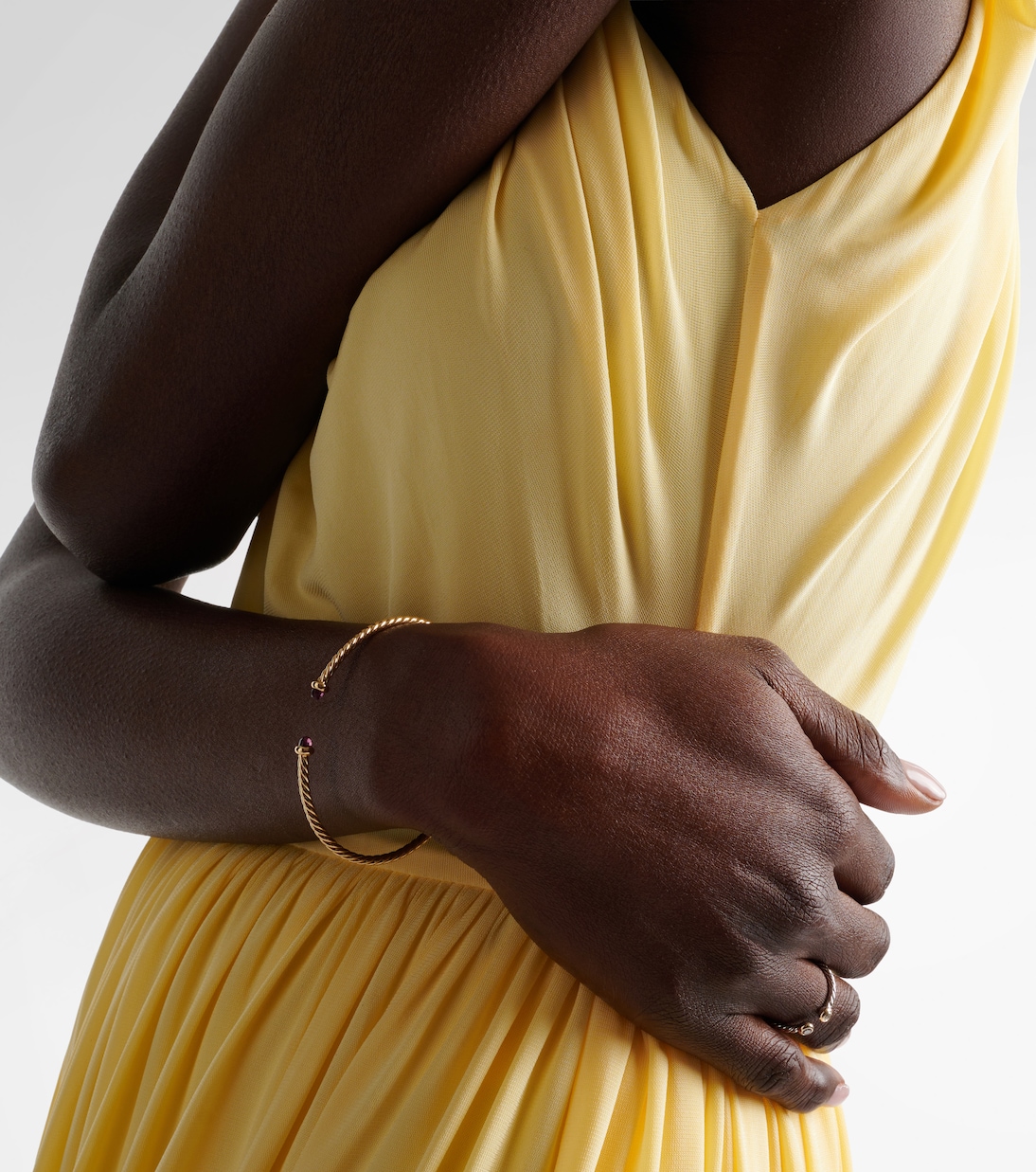 Bracciale Cablespira® Flex Micro in oro 18kt con tormalina | David Yurman