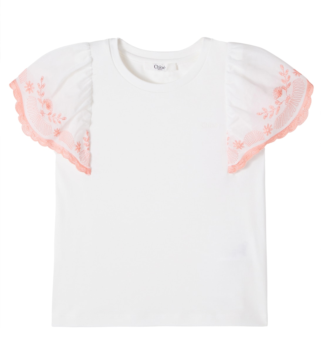 Embroidered cotton T-shirt  | Chloé Kids