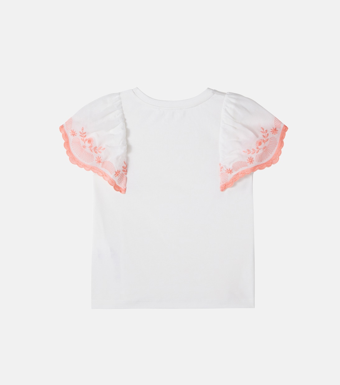 Camiseta de algodón bordada  | Chloé Kids