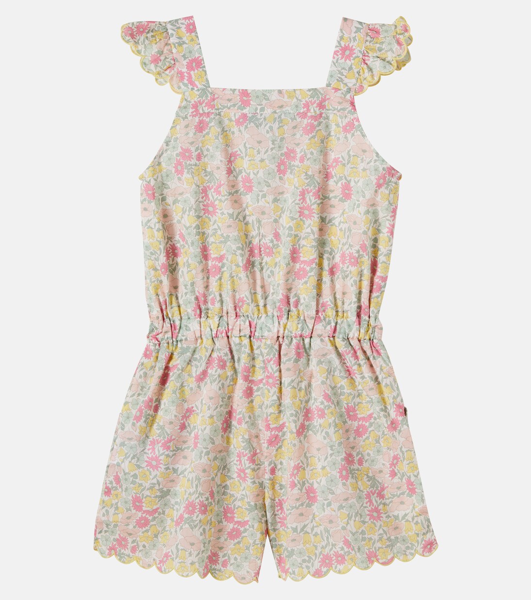 Floral scalloped cotton playsuit | Tartine et Chocolat