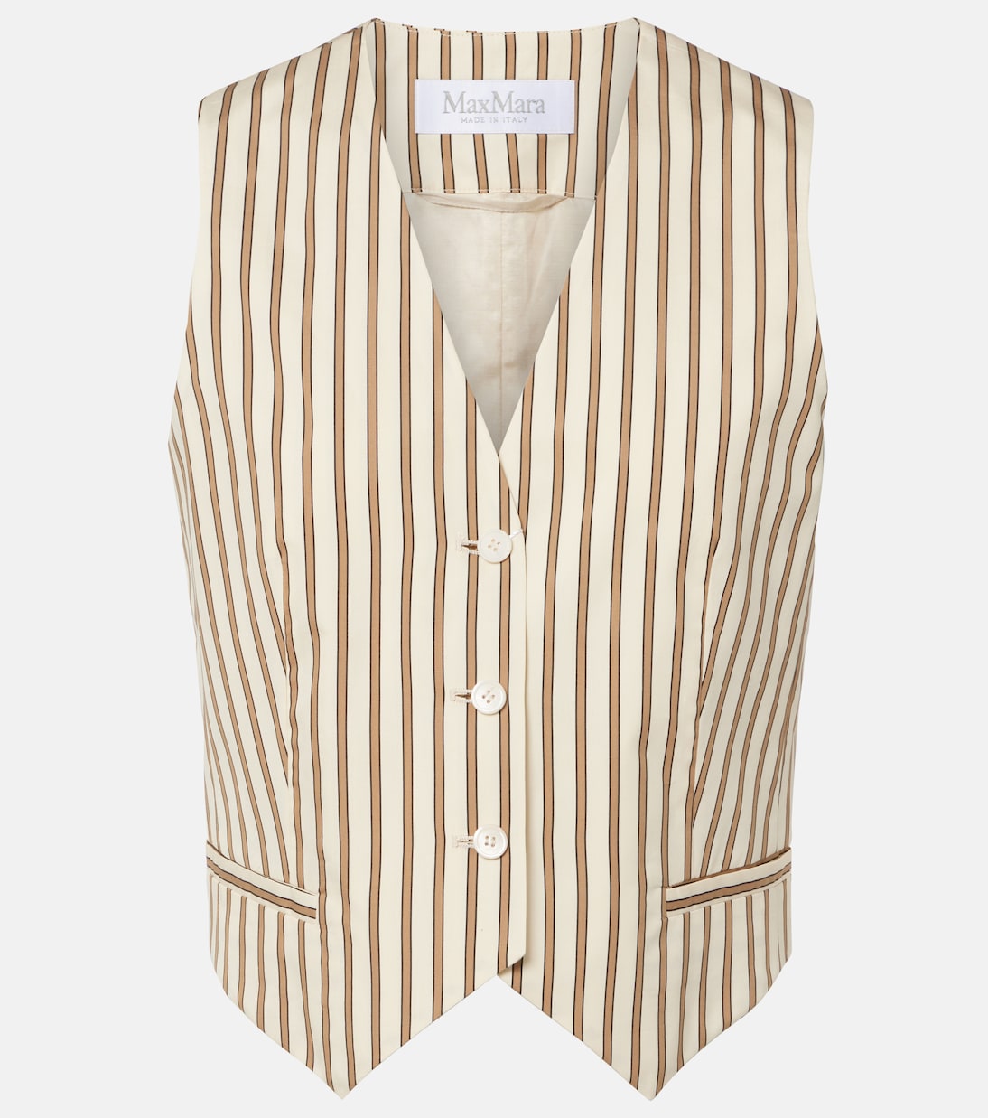 Fauno striped cotton and silk vest | Max Mara