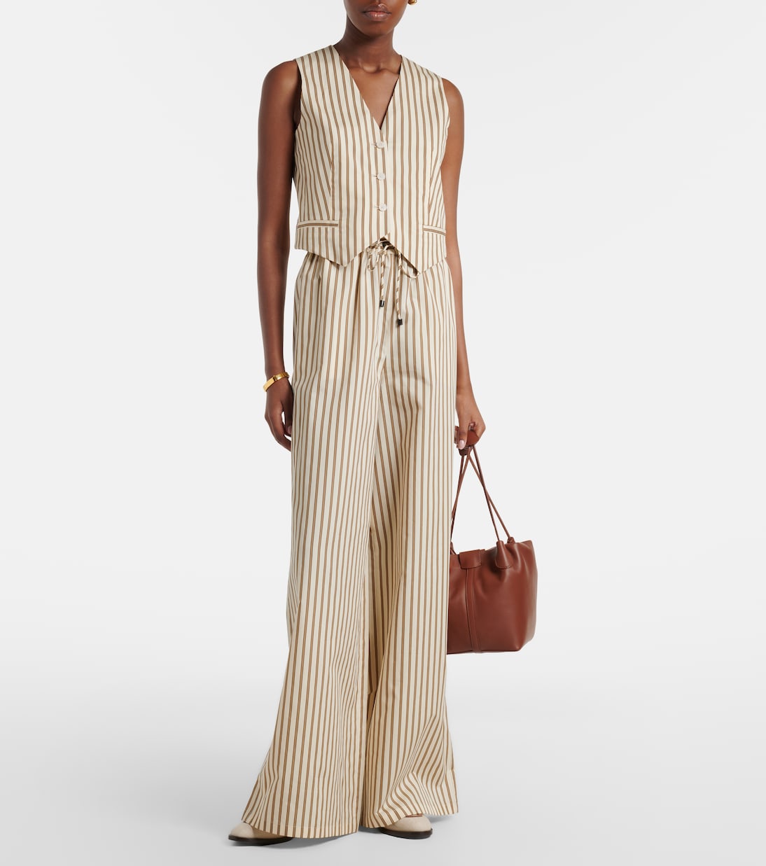Fauno striped cotton and silk vest | Max Mara