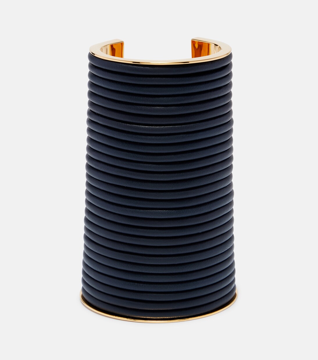 Leather-trimmed cuff bracelet | Alaïa
