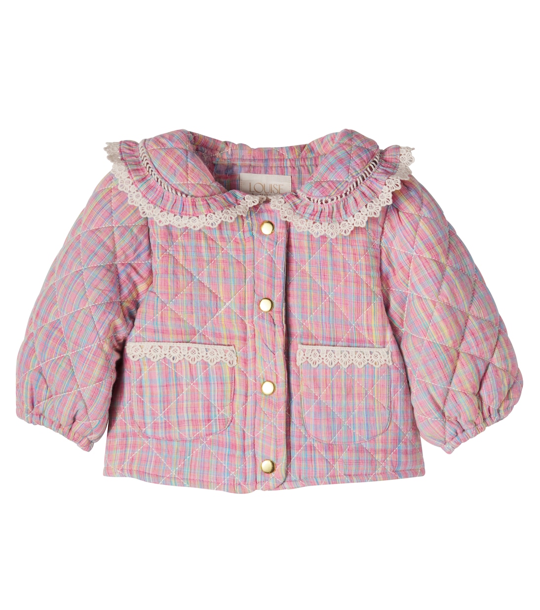 Baby Steppjacke Joulia aus Baumwolle mit Spitze | Louise Misha