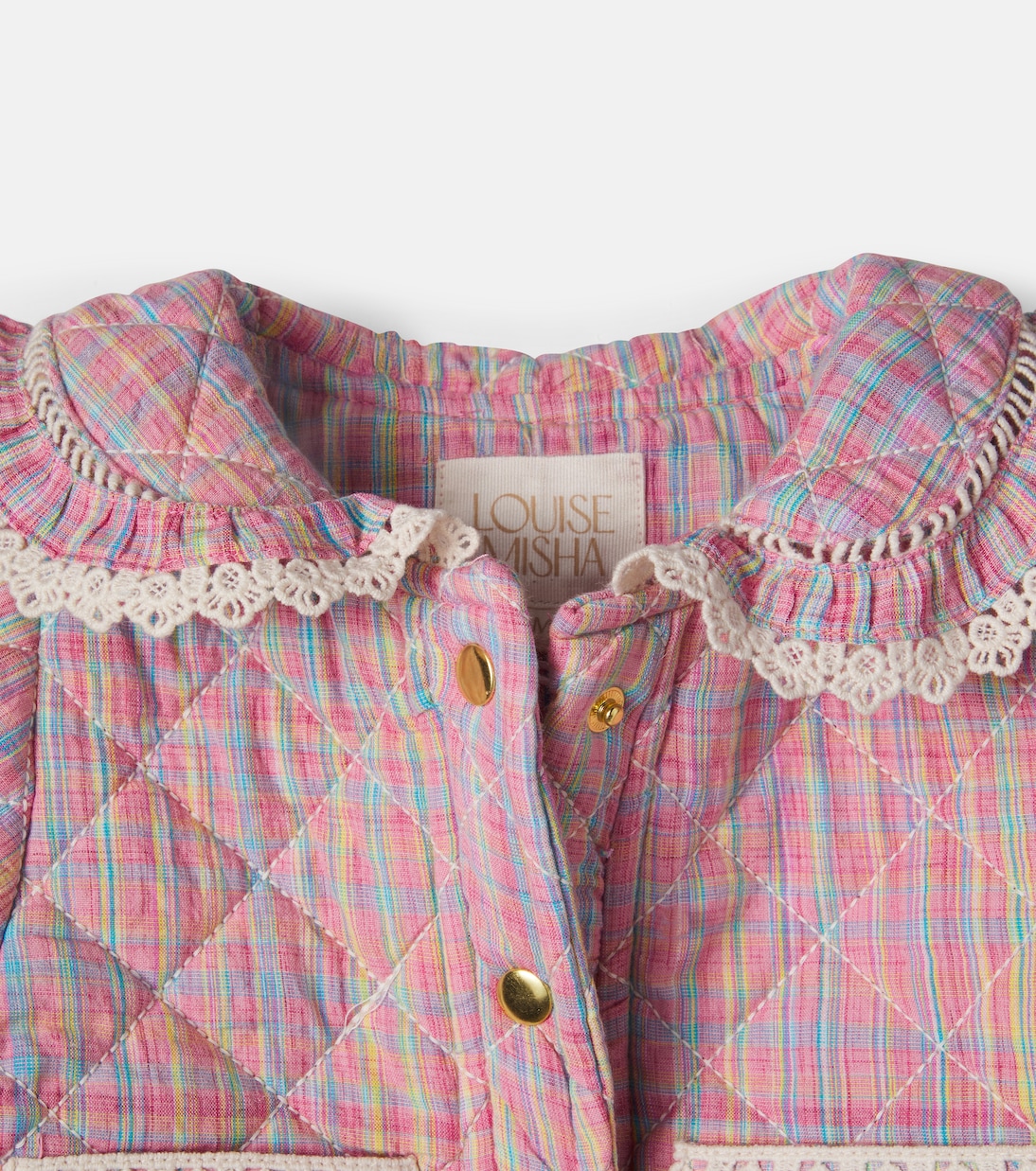 Baby Steppjacke Joulia aus Baumwolle mit Spitze | Louise Misha