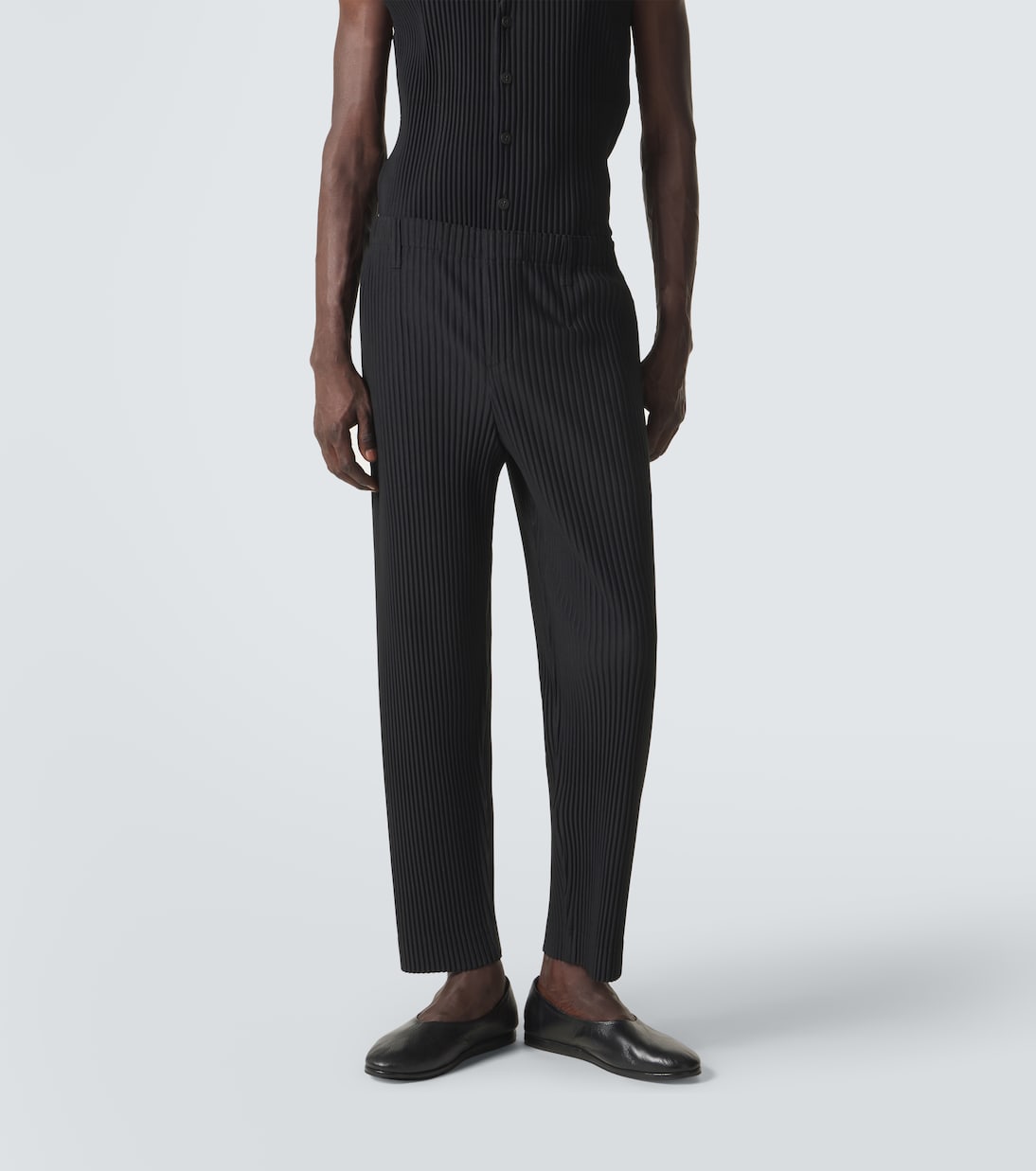 Basics pleated straight pants | Homme Plissé Issey Miyake