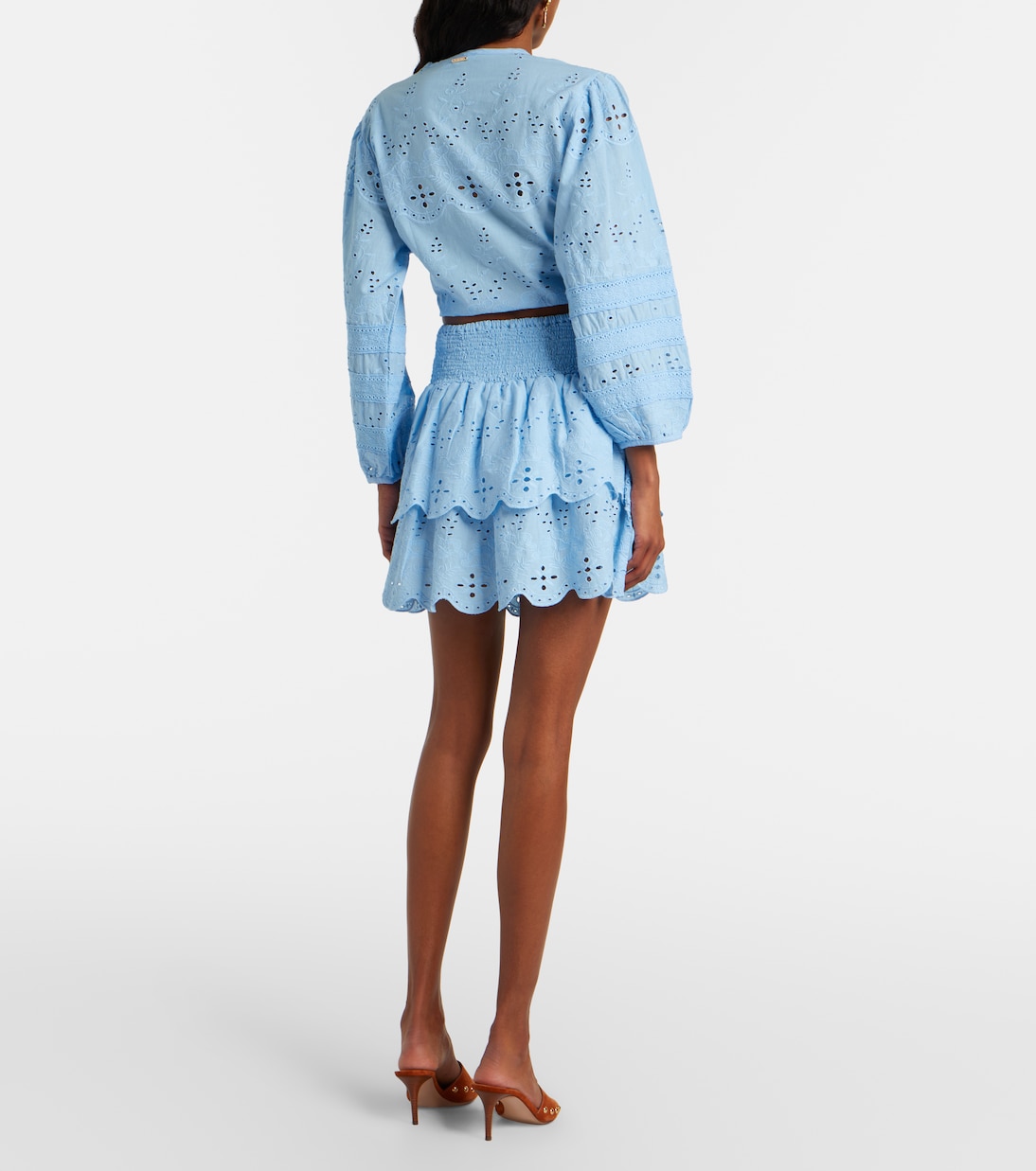 Riri broderie anglaise cotton miniskirt | Melissa Odabash