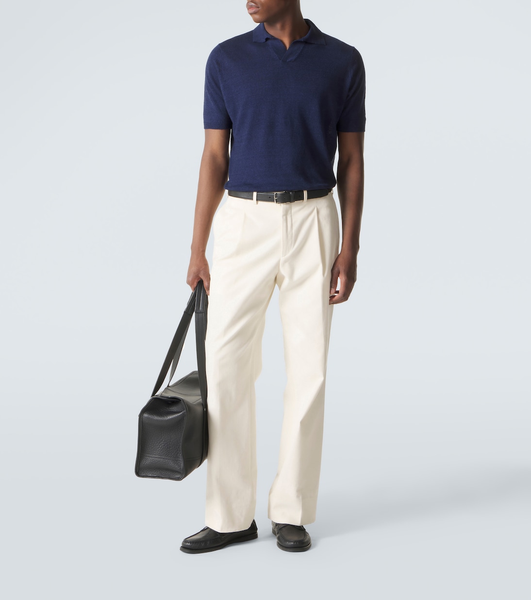 Linen and cotton polo shirt | Thom Sweeney