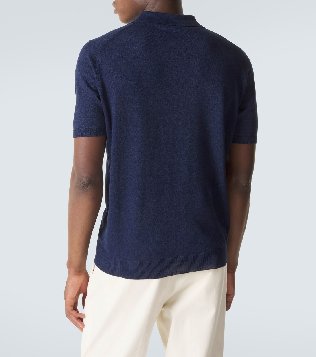 Linen and cotton polo shirt | Thom Sweeney