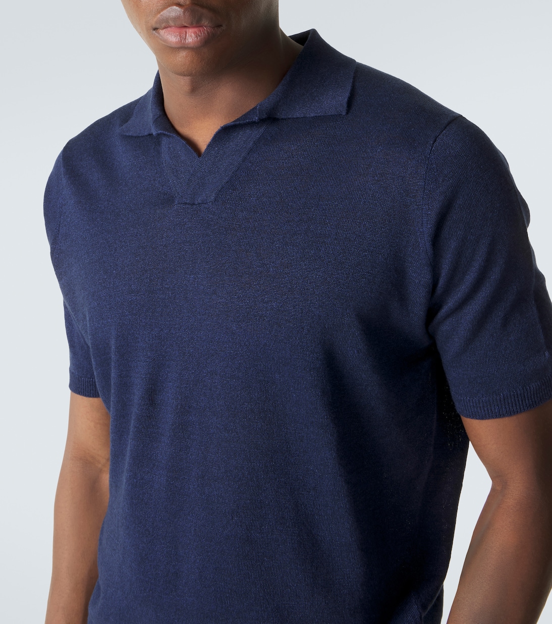 Linen and cotton polo shirt | Thom Sweeney