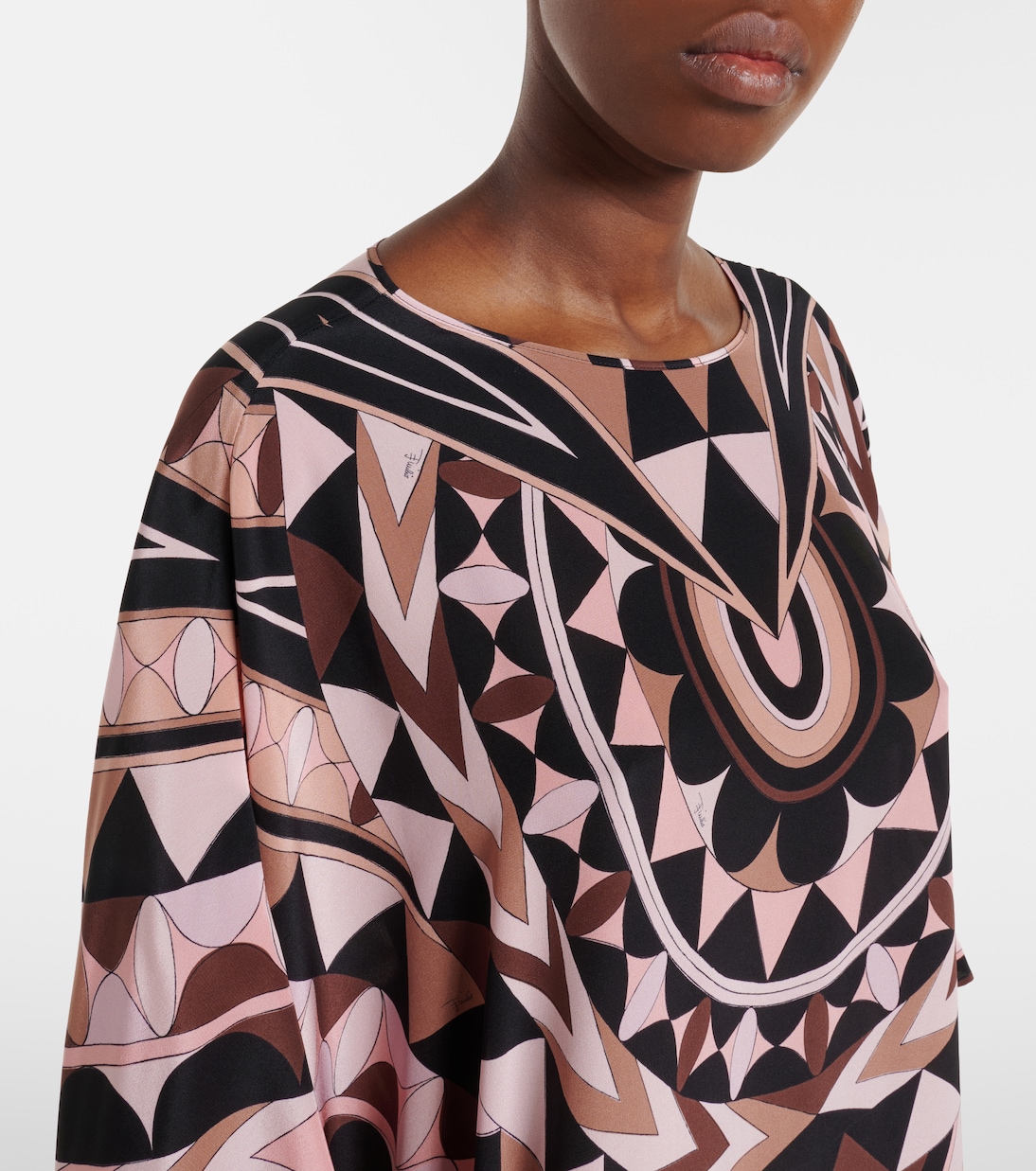 Manuba silk crêpe de chine kaftan | Pucci