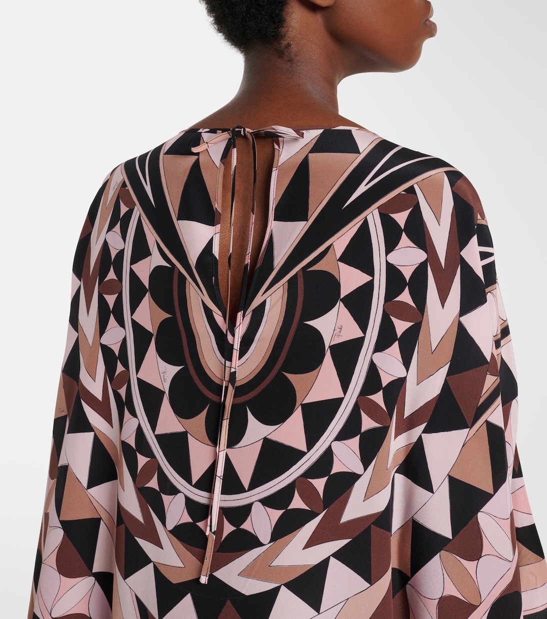 Manuba silk crêpe de chine kaftan | Pucci