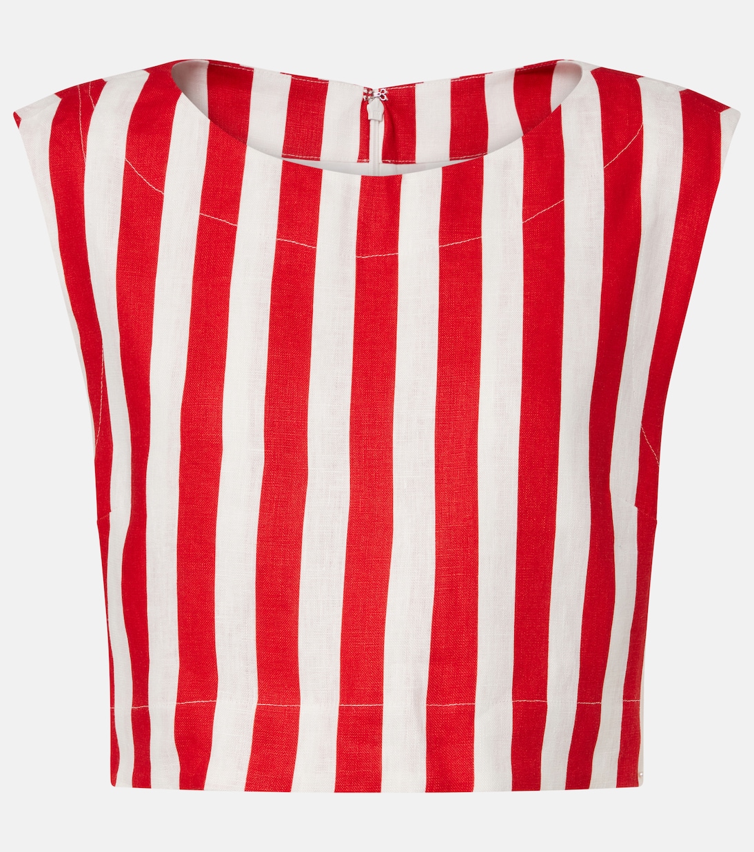Martina striped linen crop top | Posse