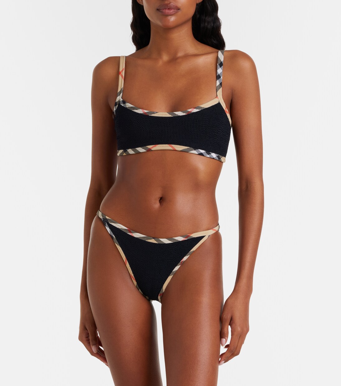 x Hunza G bikini Tyler con Burberry Check | Burberry