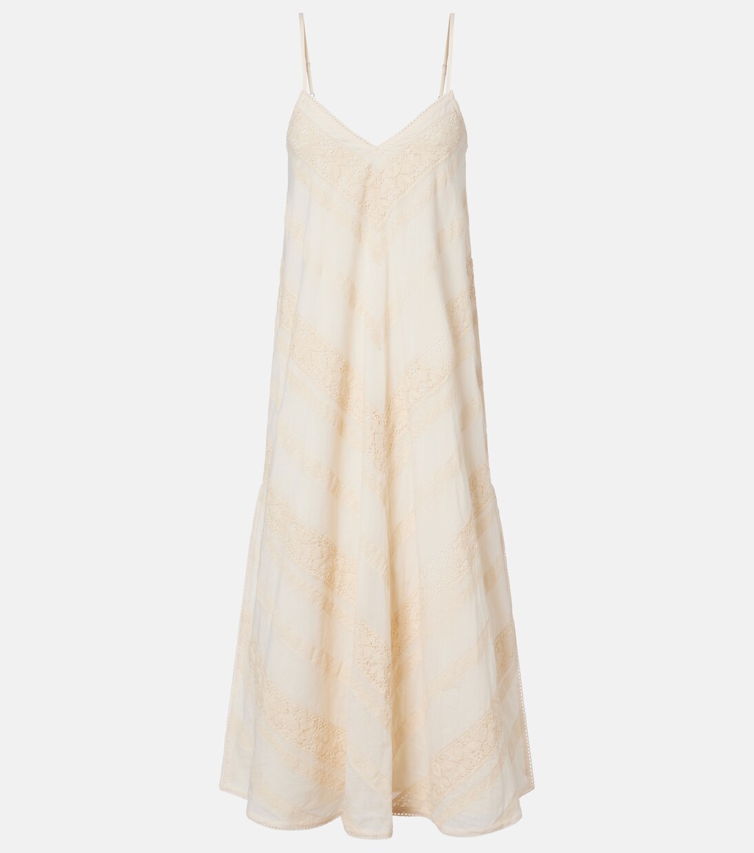 Abito midi in cotone con ricamo | Juliet Dunn