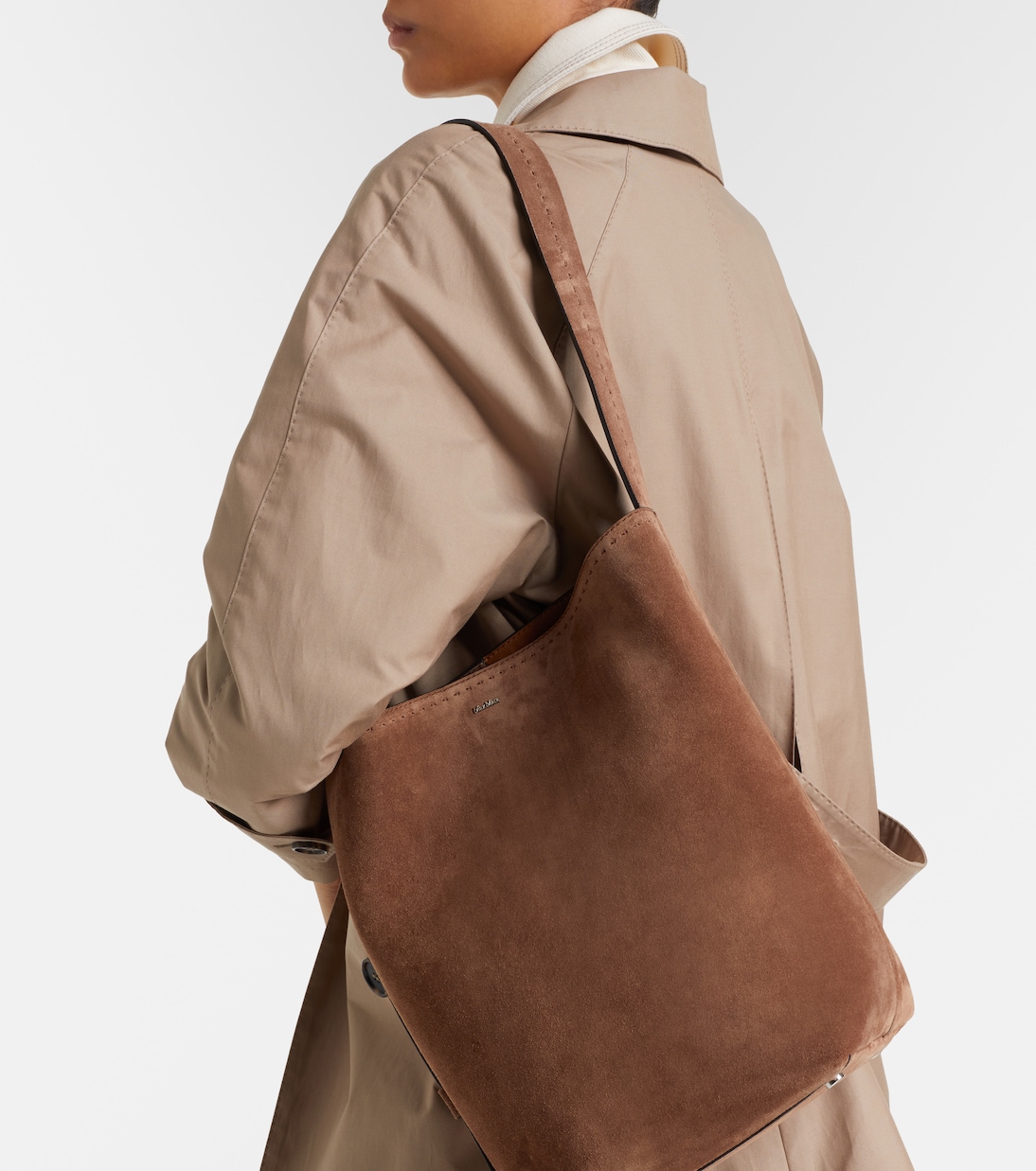Medium suede bucket bag | Max Mara