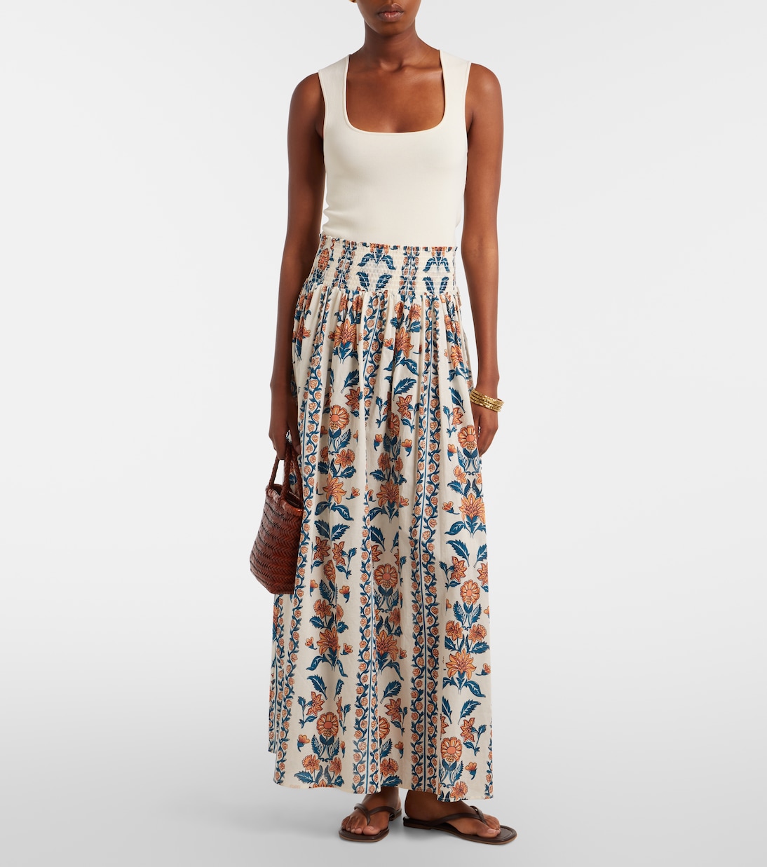 Winona floral cotton maxi skirt | Montce