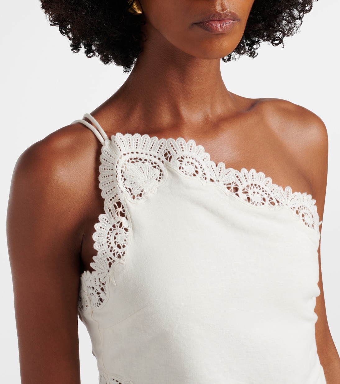 Darya embroidered linen and cotton top | Posse