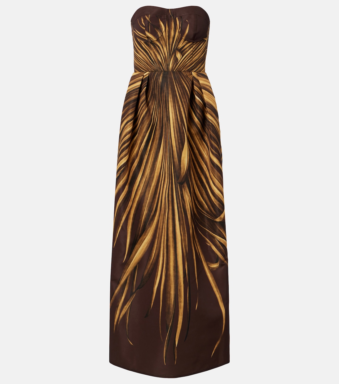 Printed bustier gown | Oscar de la Renta