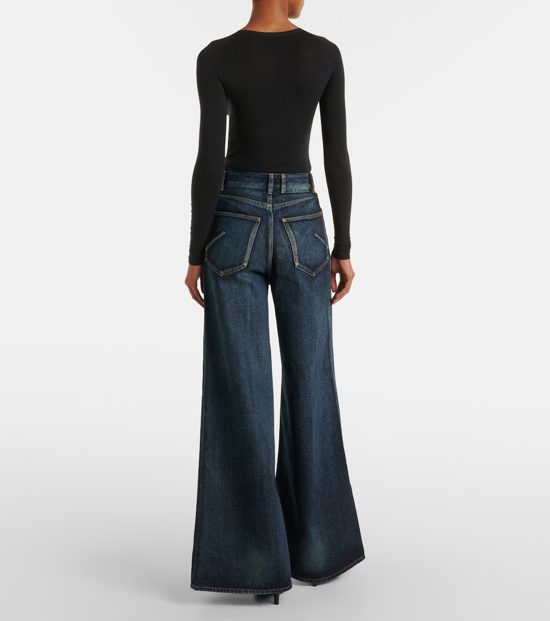 Faded wide-leg jeans | Alaïa