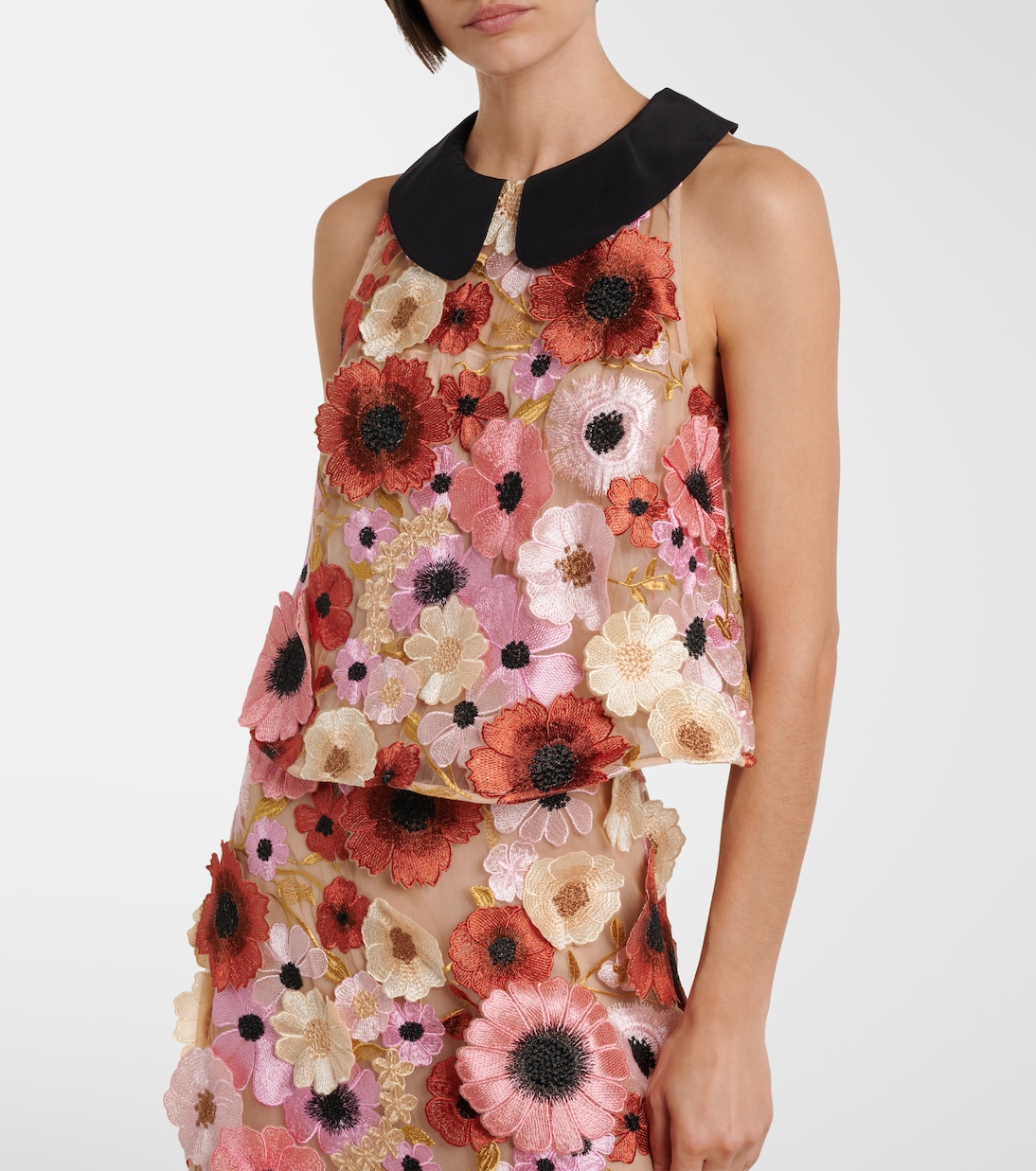 Blooming Meadow silk-trimmed top | Dorothee Schumacher