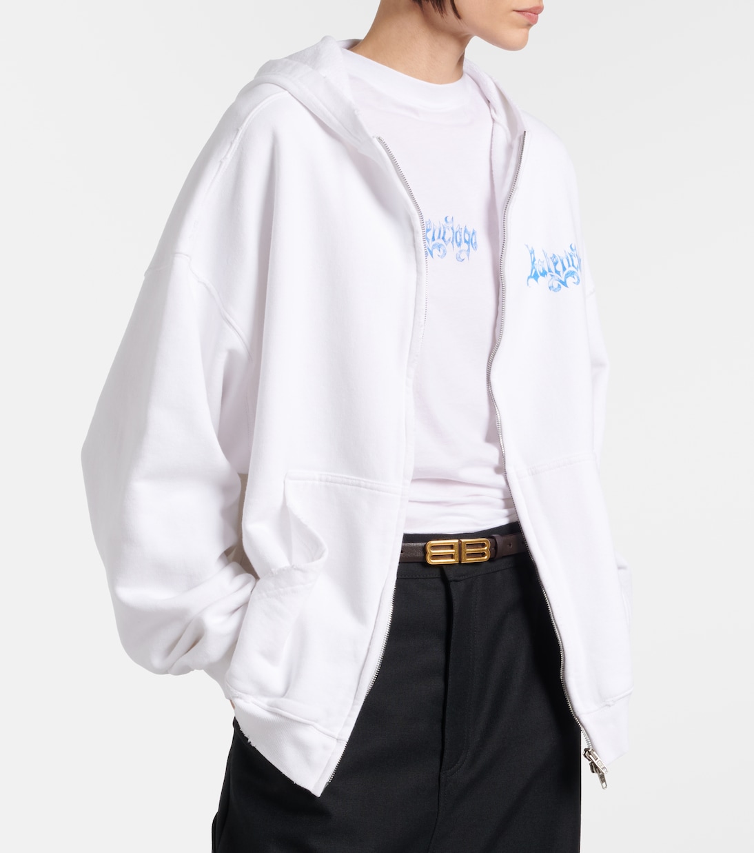 Kapuzenjacke aus Baumwoll-Jersey mit Reißverschluss | Balenciaga