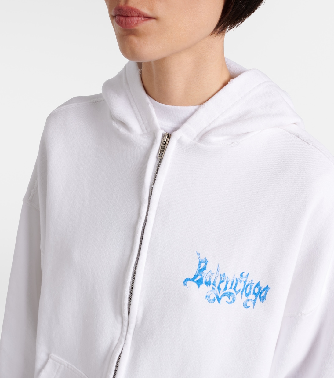 Kapuzenjacke aus Baumwoll-Jersey mit Reißverschluss | Balenciaga