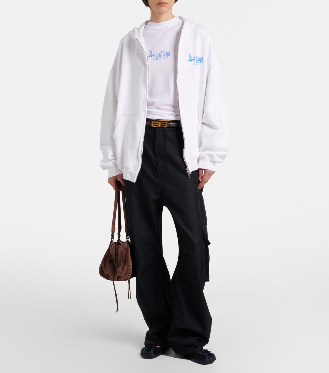 Kapuzenjacke aus Baumwoll-Jersey mit Reißverschluss | Balenciaga