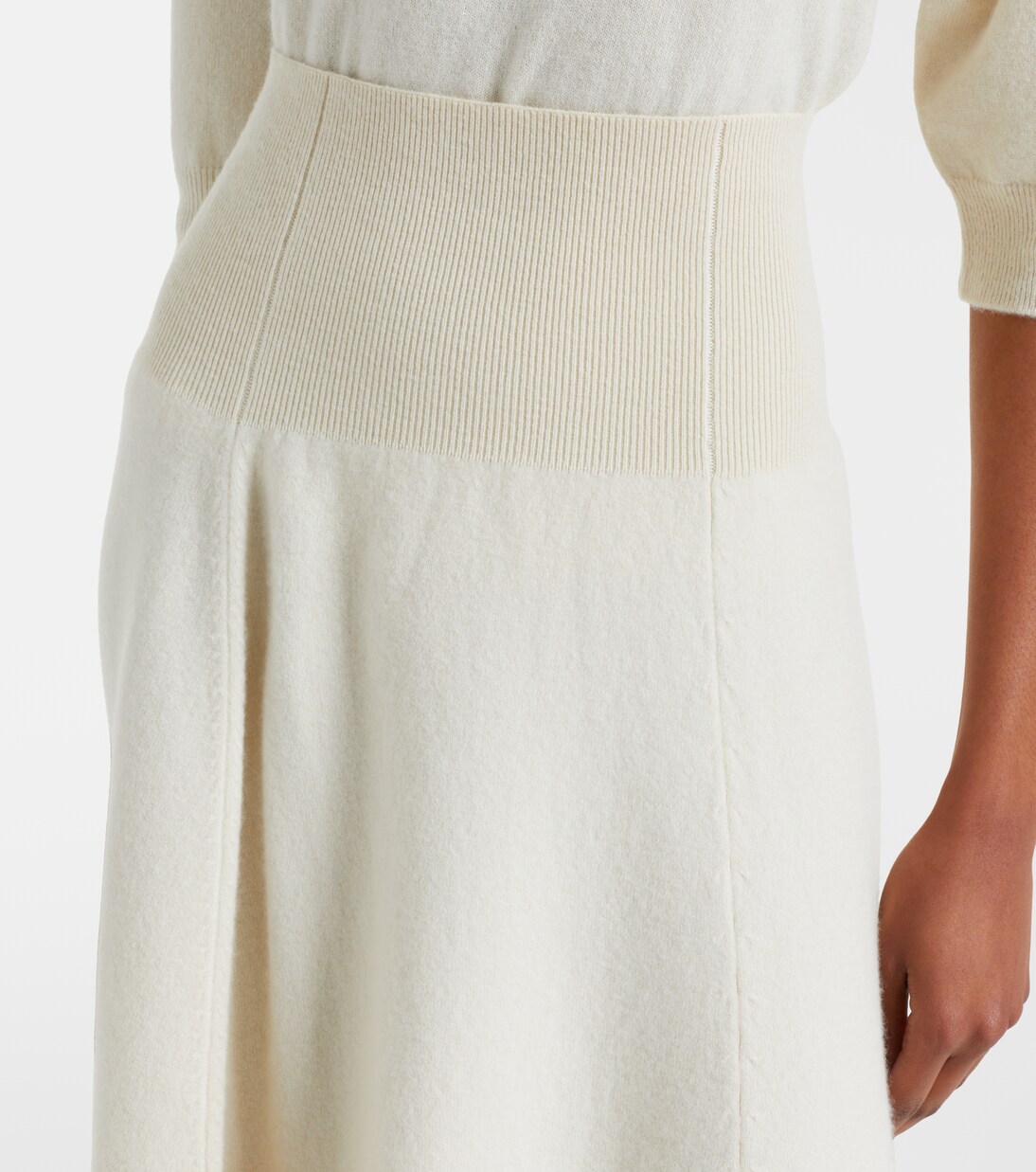 N°388 Ease cashmere-blend midi skirt | Extreme Cashmere