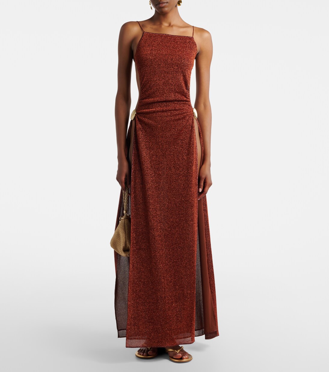 Lumière Shell open-back midi dress | Oséree