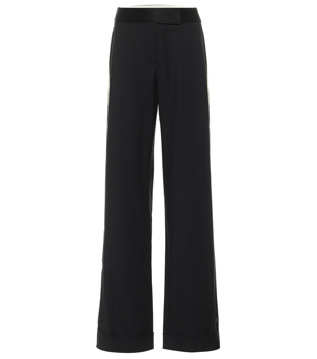 Pantalon ample à taille haute en laine mélangée | Monse