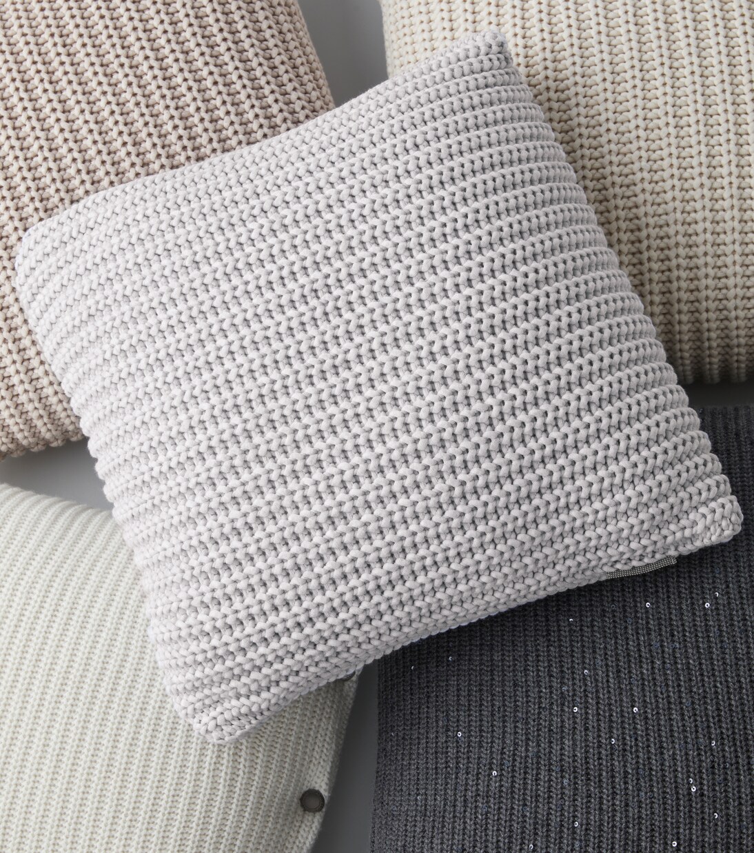 Cotton-blend knit cushion | Brunello Cucinelli