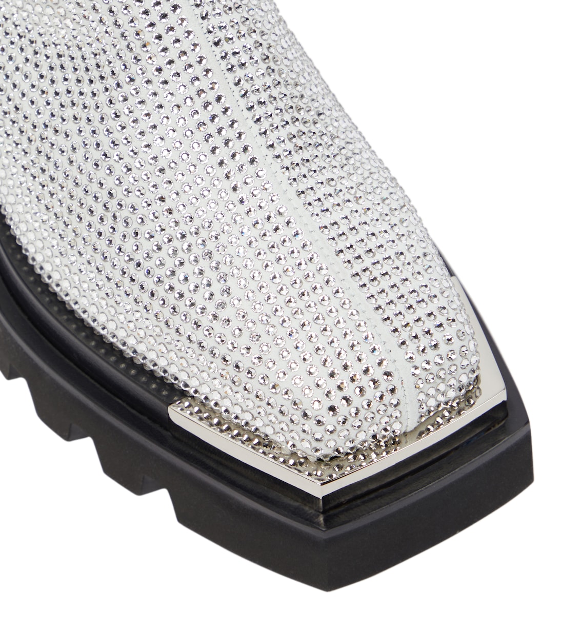 Crystal-embellished leather boots | Peter Do