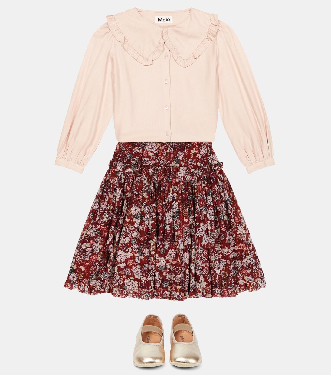 Jupe Berit en coton mélangé à fleurs | Molo