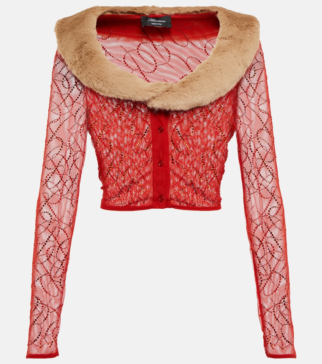 Verzierter Cardigan aus Mesh | Blumarine