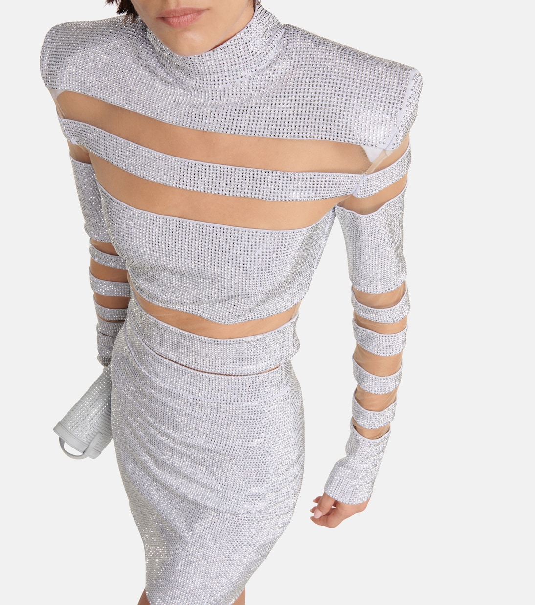 Cropped-Pullover mit Mesh | Balmain
