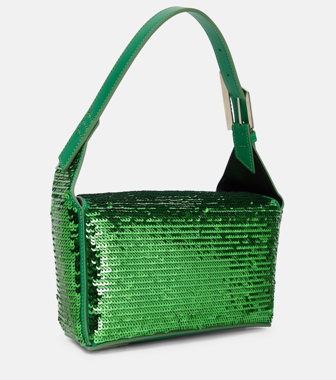 7/7 sequined leather shoulder bag | The Attico