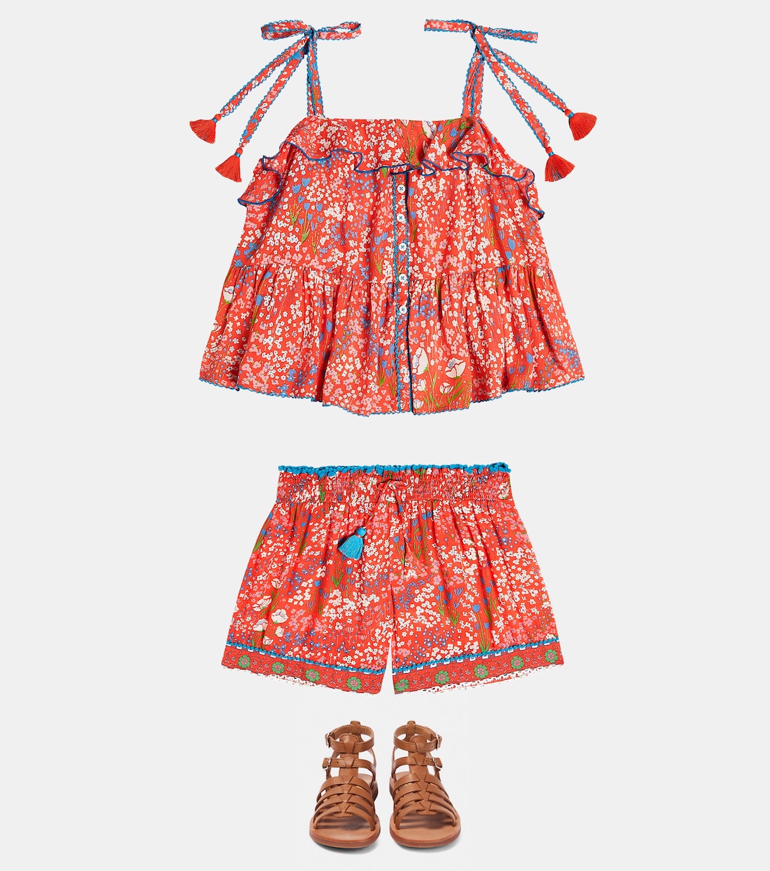Cindy floral shorts | Poupette St Barth Kids
