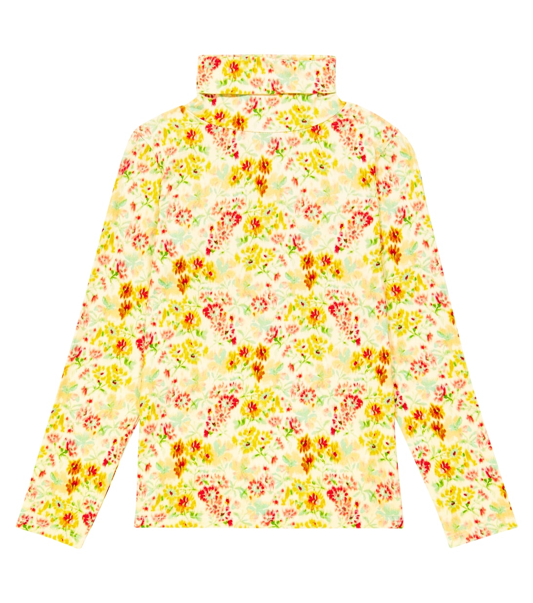 Tyla floral cotton-blend turtleneck top | Morley