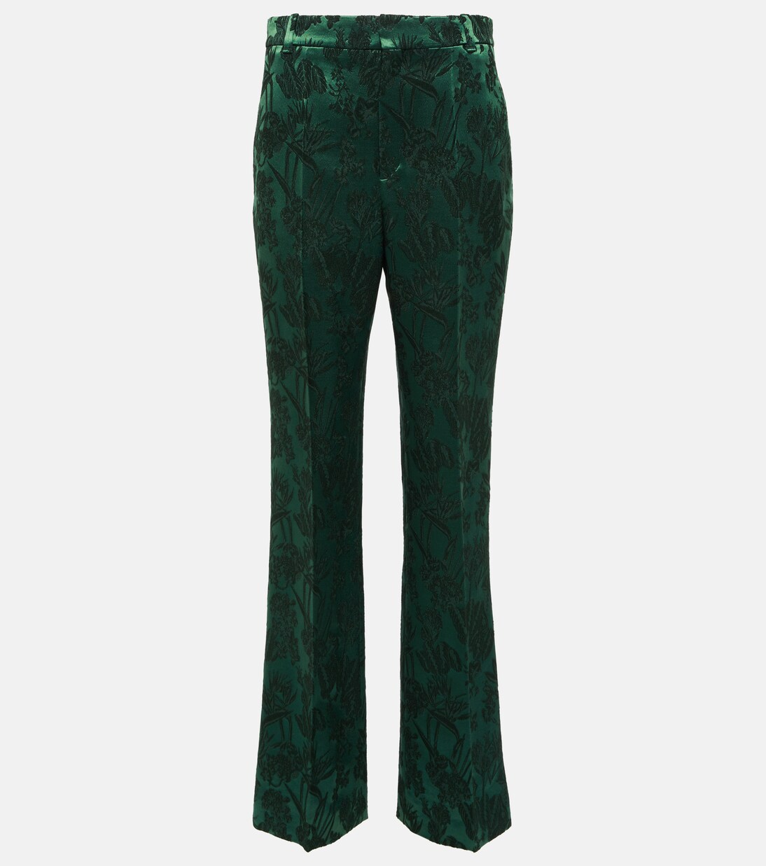 Jacquard wool and silk slim pants | Chloé