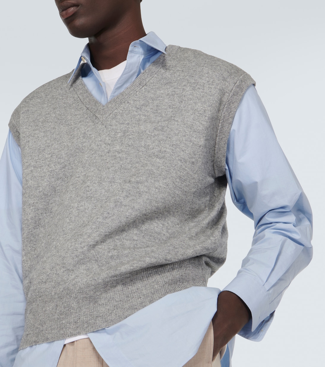 Gilet in cashmere e seta | Auralee