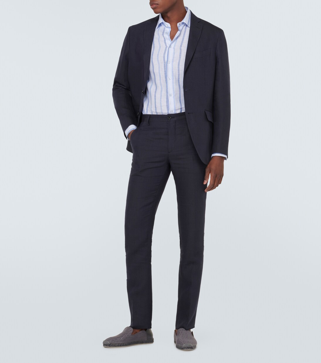 Espadon leather-trimmed jacquard espadrilles | Christian Louboutin