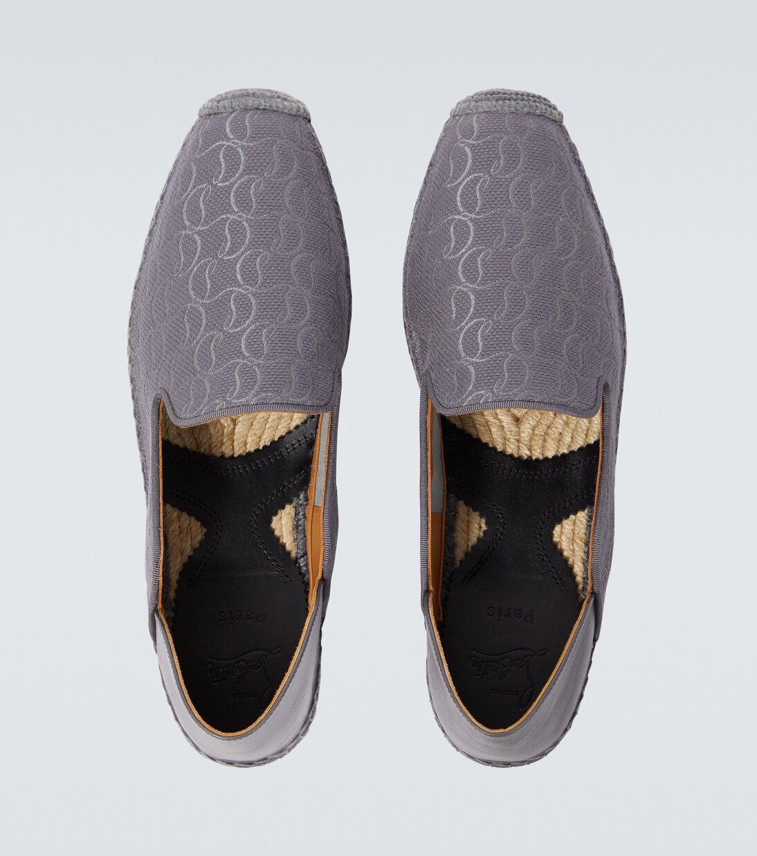 Espadon leather-trimmed jacquard espadrilles | Christian Louboutin