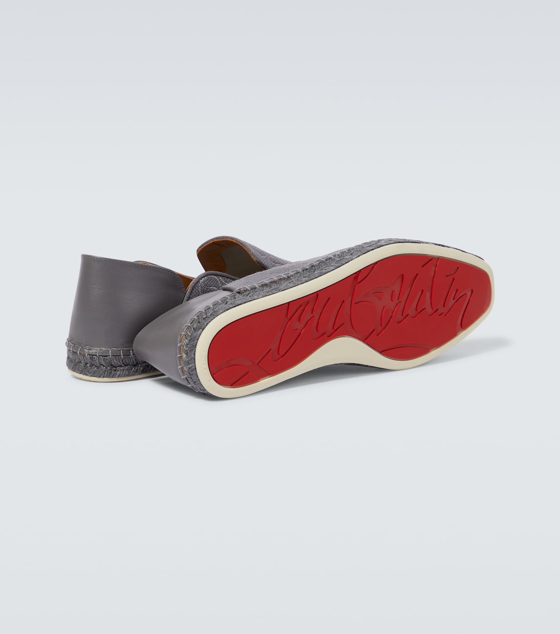 Espadon leather-trimmed jacquard espadrilles | Christian Louboutin