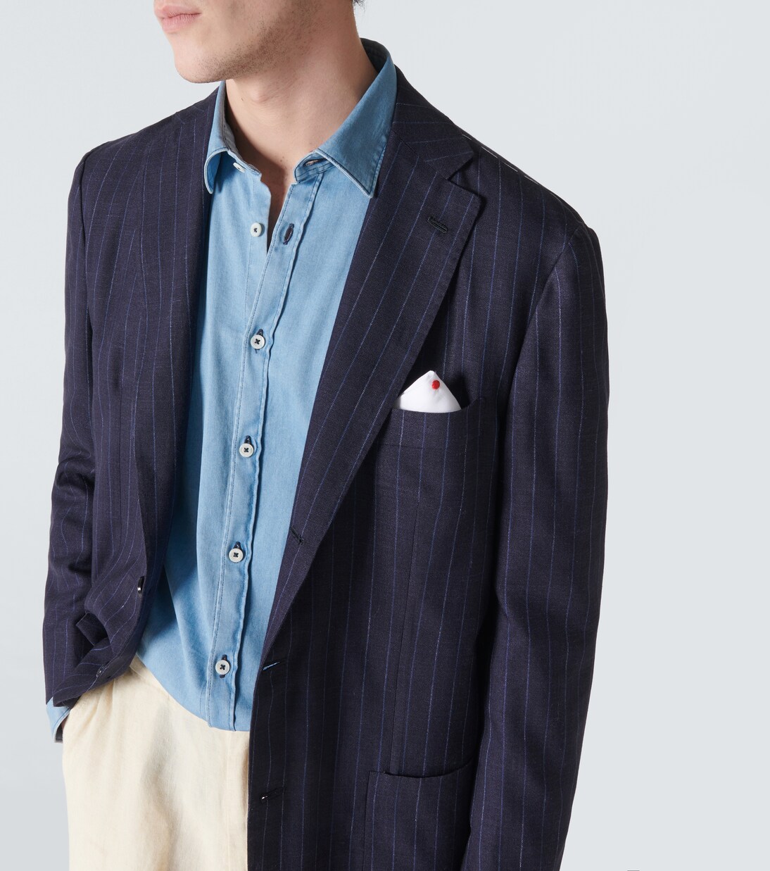 Veste de smoking en cachemire, soie et lin | Kiton