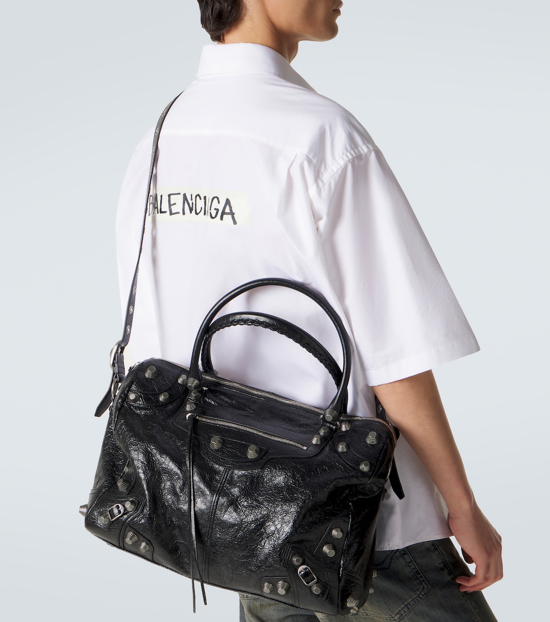 Sac de voyage Le Cagole en cuir | Balenciaga