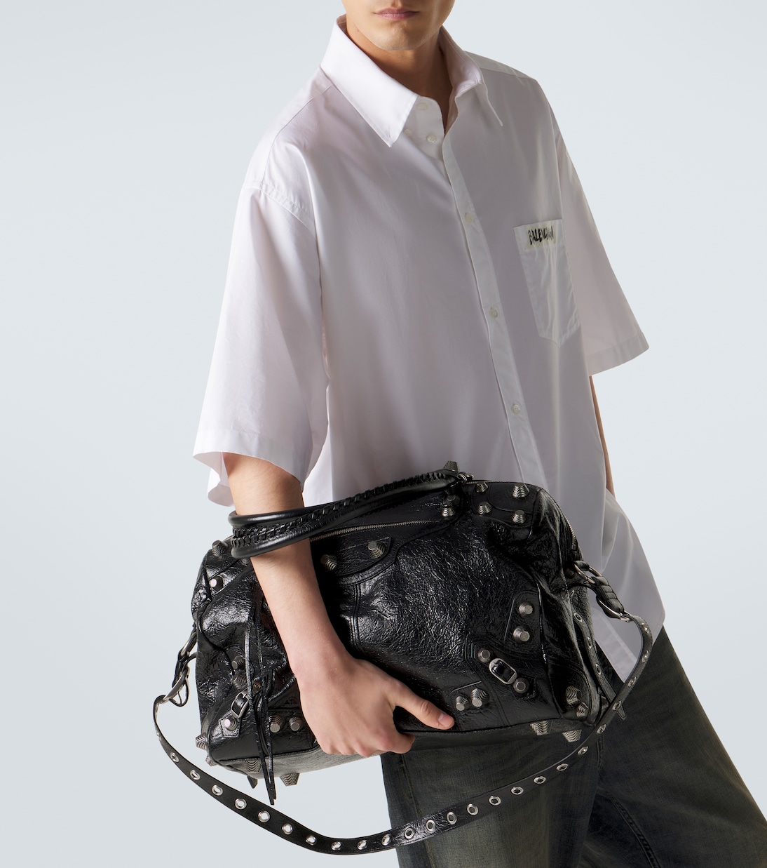 Sac de voyage Le Cagole en cuir | Balenciaga