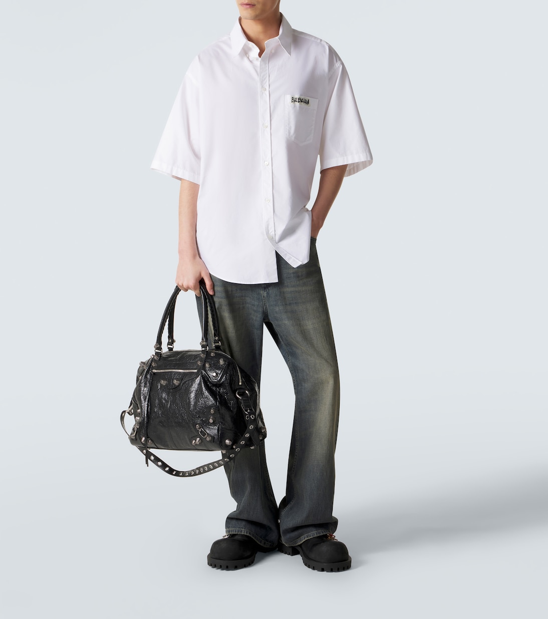 Sac de voyage Le Cagole en cuir | Balenciaga